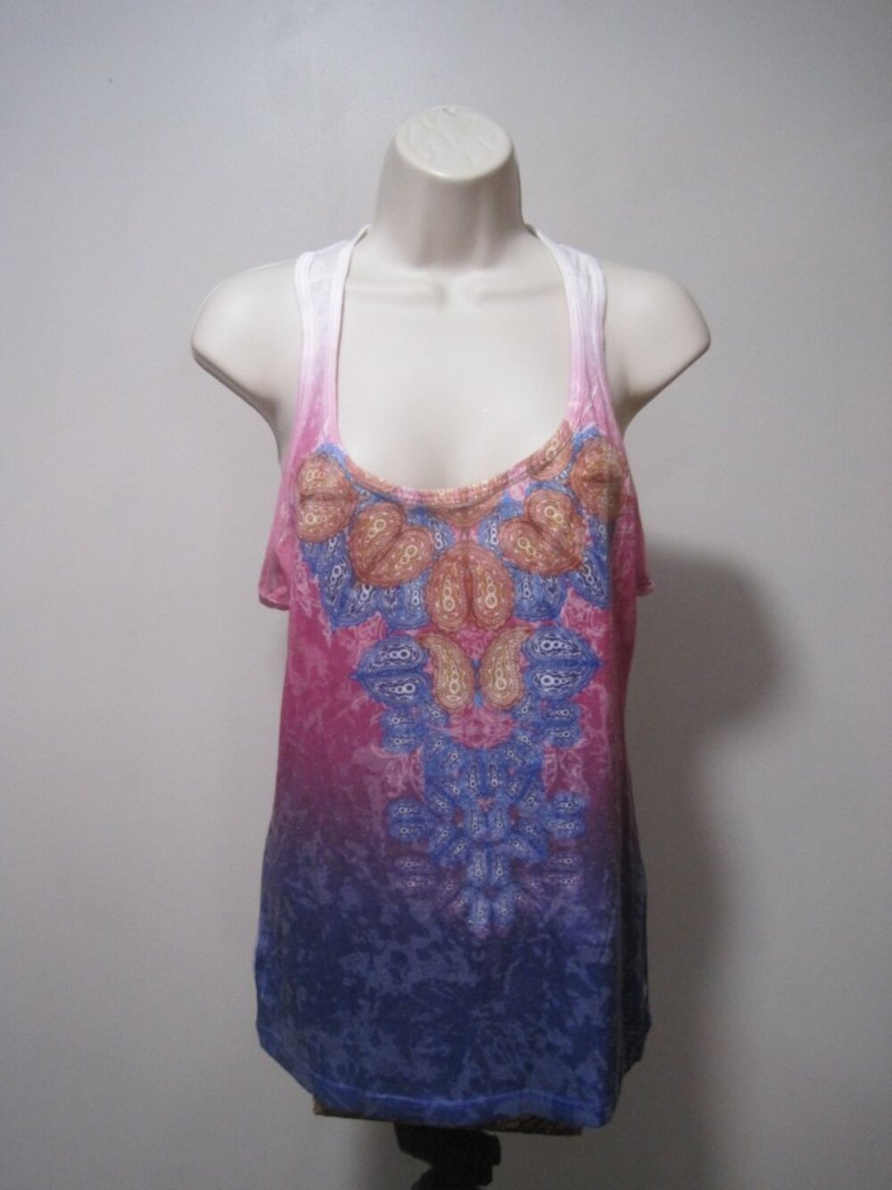 Mossimo Supply Co Women’s Large Colorful Sleeveless Racerback Tank Top Shirt